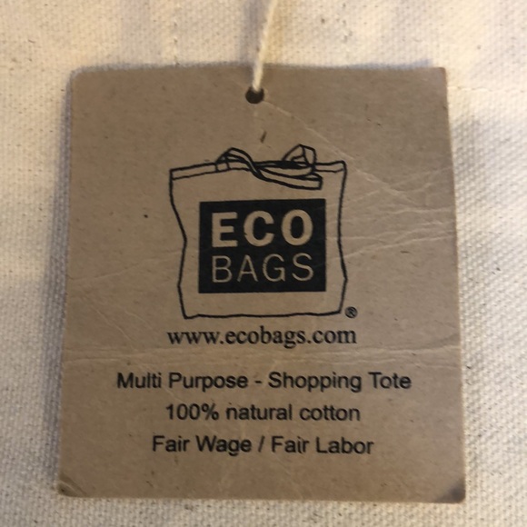 NWT “Will Work for Books” Eco Bags 100% Natural Cotton Tote - Picture 4 of 9